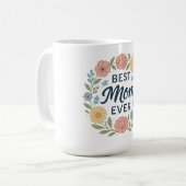 Beste Moeder Ooit – Bloemenditie Koffiemok (Voorkant links)