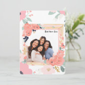 Beste moeder ooit bloemenfoto Lijst Moederdag Kaart (Staand voorkant)