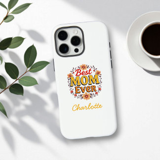 Beste moeder ooit | bloemenkrans | Schattigee Moed iPhone 16 Pro Max Hoesje