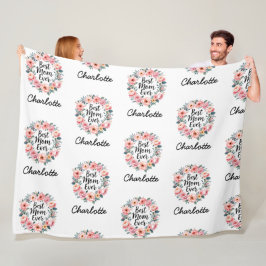 Beste moeder ooit | bloemenkrans | Schattigee Moed Fleece Deken