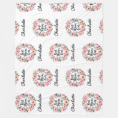 Beste moeder ooit | bloemenkrans | Schattigee Moed Fleece Deken (Voorkant)