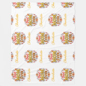 Beste moeder ooit | bloemenkrans | Schattigee Moed Fleece Deken (Voorkant)