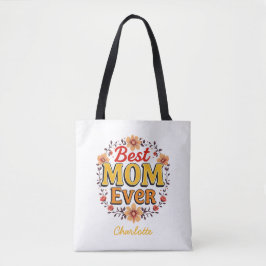 Beste moeder ooit | bloemenkrans | Schattigee Moed Tote Bag