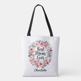 Beste moeder ooit | bloemenkrans | Schattigee Moed Tote Bag