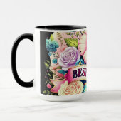 Beste Moeder Ooit Bloemenmok – Vintage Rozen Mok (Links)