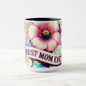 Beste Moeder Ooit Bloemenmok – Vintage Rozen Mok (Midden)