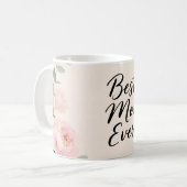 Beste Moeder Ooit Bloemig Cadeaodesign Koffiemok (Voorkant links)