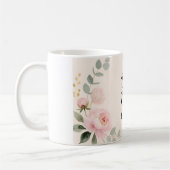 Beste Moeder Ooit Bloemig Cadeauontwerp Koffiemok (Links)