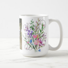Beste Moeder Ooit Bloemrijk Watercolorontwerp Koffiemok
