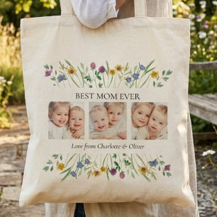 Beste Moeder Ooit Bloemrijke Foto Tote Bag