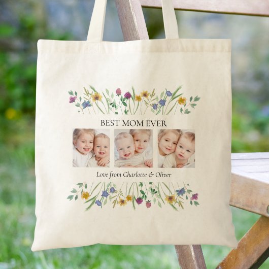 Beste Moeder Ooit Bloemrijke Foto Tote Bag