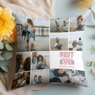 Beste Moeder Ooit Bloemrijke Fotocollage Kussen