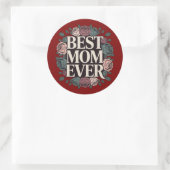 Beste Moeder Ooit Bloemsticker Ronde Sticker (Tas)