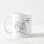 Beste Moeder Ooit – Bloemtheeuw Mok Cadeau (Links)