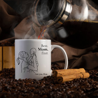 Beste Moeder Ooit – Bloemtheeuw Mok Cadeau