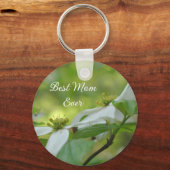 Beste moeder ooit bloesem van de dogwoodbloem  sleutelhanger (Achterkant)