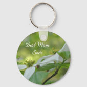 Beste moeder ooit bloesem van de dogwoodbloem  sleutelhanger (Achterkant)