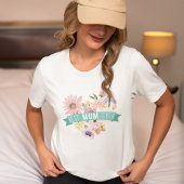 Beste moeder ooit | Blooming Wildbloemen Hart Foto Tri-Blend Shirt