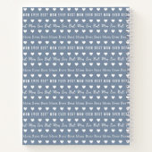 Beste moeder ooit Blue Hearts Foto Notitieboek (Achterkant)