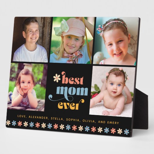 Beste moeder ooit Boho Retro 5 foto's Fotoplaat (Zijkant)
