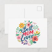 BESTE MOEDER OOIT BRIEFKAART (Voorkant / Achterkant)