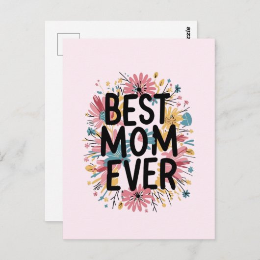 Beste moeder ooit  briefkaart (Voorkant / Achterkant)