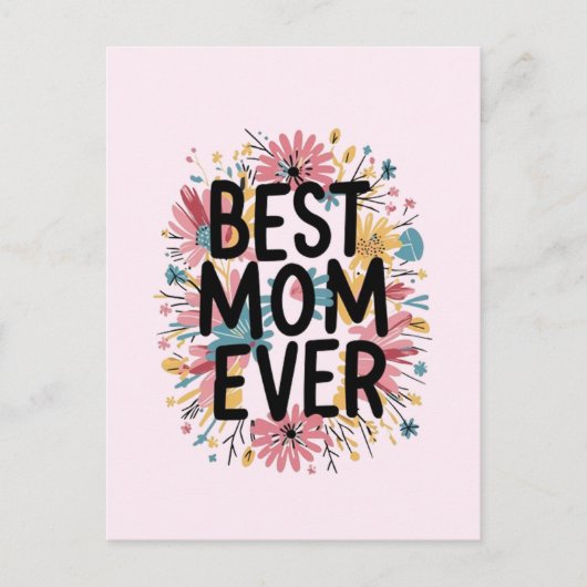 Beste moeder ooit  briefkaart (Voorkant)