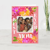 Beste moeder ooit Bright Waterverf Bloemen Fotokaa Kaart (Voorkant)
