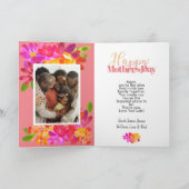 Beste moeder ooit Bright Waterverf Bloemen Fotokaa Kaart (Binnen)