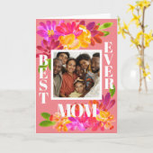 Beste moeder ooit Bright Waterverf Bloemen Fotokaa Kaart (Gele Bloem)