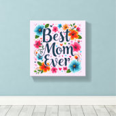 Beste moeder ooit canvas afdruk (Insitu (Houten vloer))