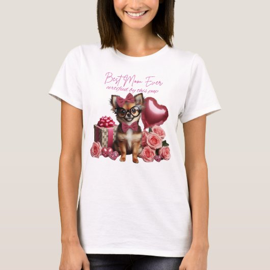Beste moeder ooit Chihuahua Puppy T-shirt (Voorkant)