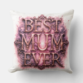 Beste moeder ooit citaat Butterfly Pink Kussen