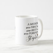 Beste moeder ooit citeren vlinders en bloemen koffiemok (Voorkant rechts)