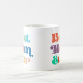 Beste moeder ooit Colorful retro script Moederdag Koffiemok (Center)