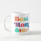 Beste moeder ooit Colorful retro script Moederdag Koffiemok (Links)