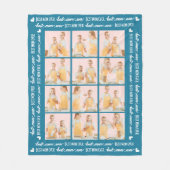 Beste Moeder ooit Custom 12 Fotocollage Moederdag Fleece Deken (Voorkant)