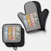 Beste moeder ooit - Custom Oven Mitt & Pot Holder Ovenwant & Pannenlap Set (Voorkant / Achterkant)