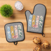 Beste moeder ooit - Custom Oven Mitt & Pot Holder Ovenwant & Pannenlap Set (Top down)