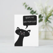 Beste moeder ooit! - Cute Black Cat Briefkaart (Staand voorkant)