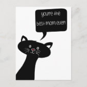 Beste moeder ooit! - Cute Black Cat Briefkaart (Voorkant)