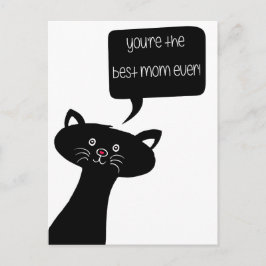 Beste moeder ooit! - Cute Black Cat Briefkaart