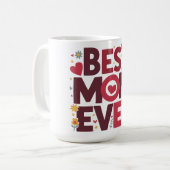 Beste Moeder Ooit Cute Hearts Moederdag Koffiemok (Voorkant links)