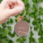 Beste moeder ooit, Cute, Minimaal, Bloemenpatroon, Sleutelhanger (Hand)