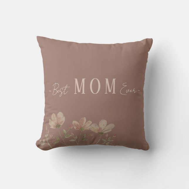 Beste Moeder Ooit,Cute, Minimalistisch,Bloemen Pat Kussen (Voorkant)