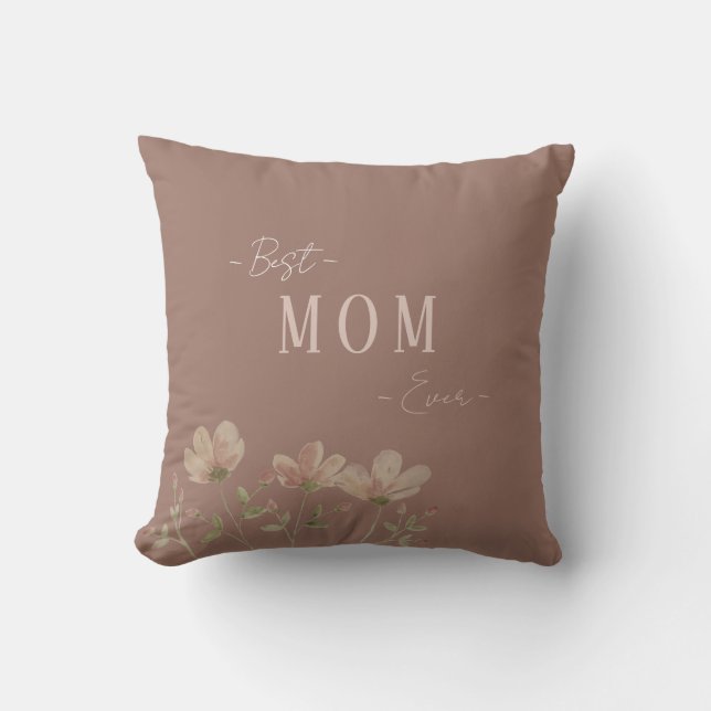Beste Moeder Ooit,Cute, Minimalistisch,Bloemen Pat Kussen (Voorkant)