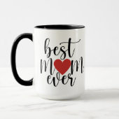 Beste Moeder Ooit Decoratief Script Met Rood Hart Mok (Links)