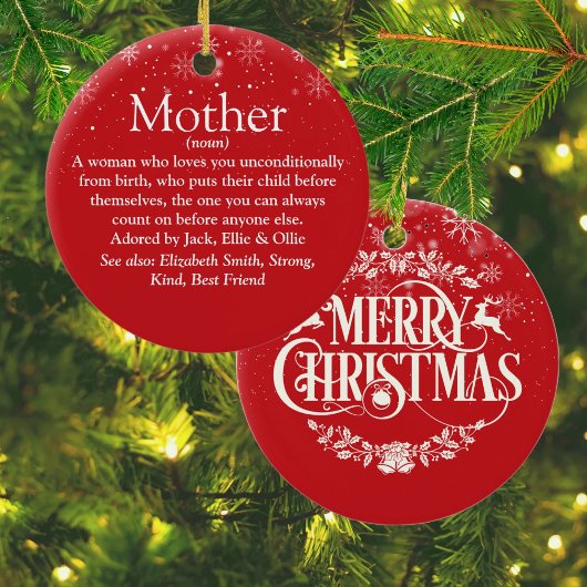 Beste Moeder Ooit Definitie Keramisch Ornament