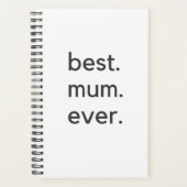 beste moeder ooit donker planner (Voorkant)