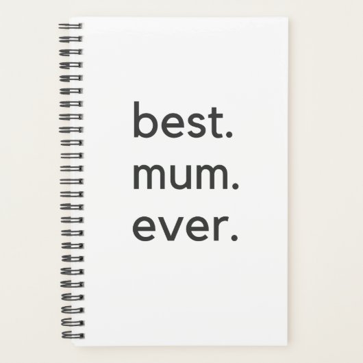 beste moeder ooit donker planner (Voorkant)
